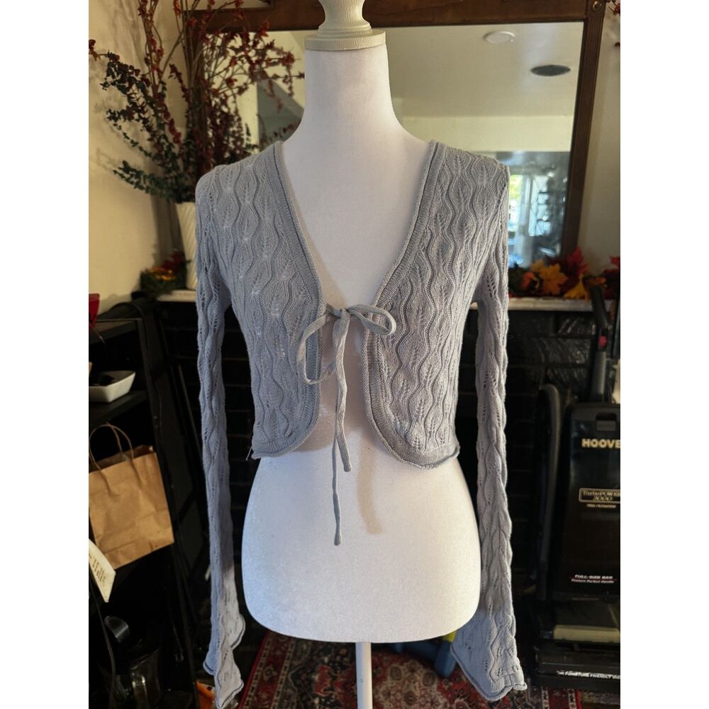 Thirty Thirty LA Tie Front Pointelle Cardigan